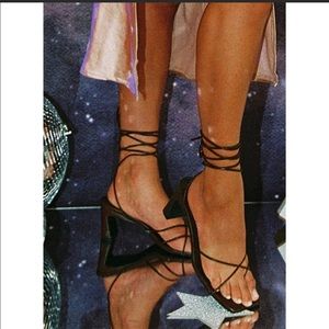 Princess Polly The Calile Brown Square Toe Heel